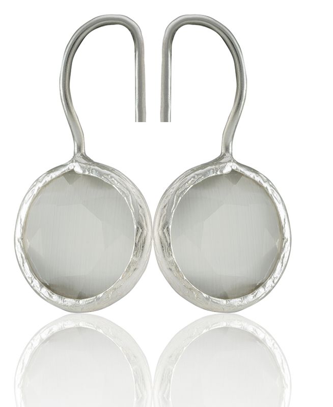 ORECCHINI MINIMAL SILVER 12 GRIGIO