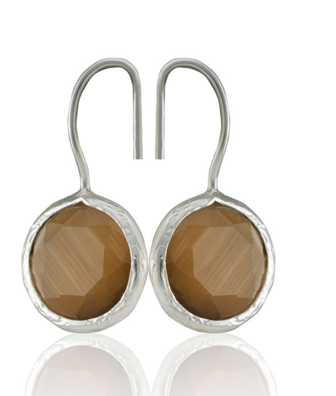 ORECCHINI MINIMAL SILVER 12 CAFFÈ