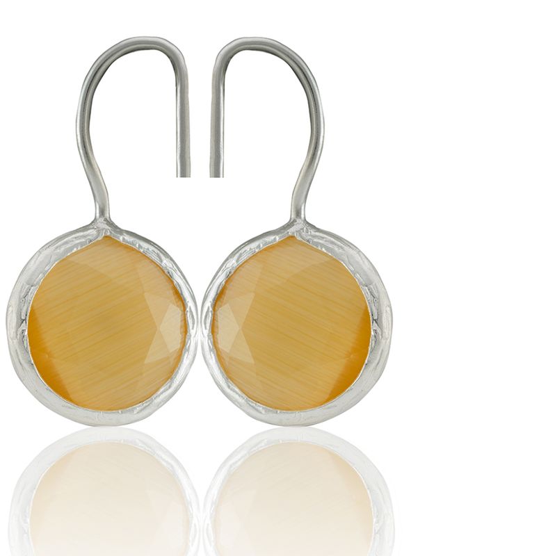 ORECCHINI MINIMAL SILVER 12 GIALLO