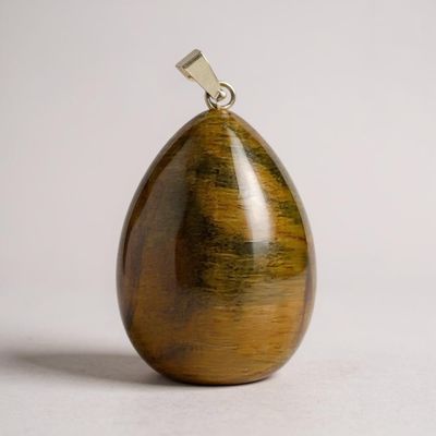 PENDENTE A GOCCIA IN  OCCHIO DI TIGRE