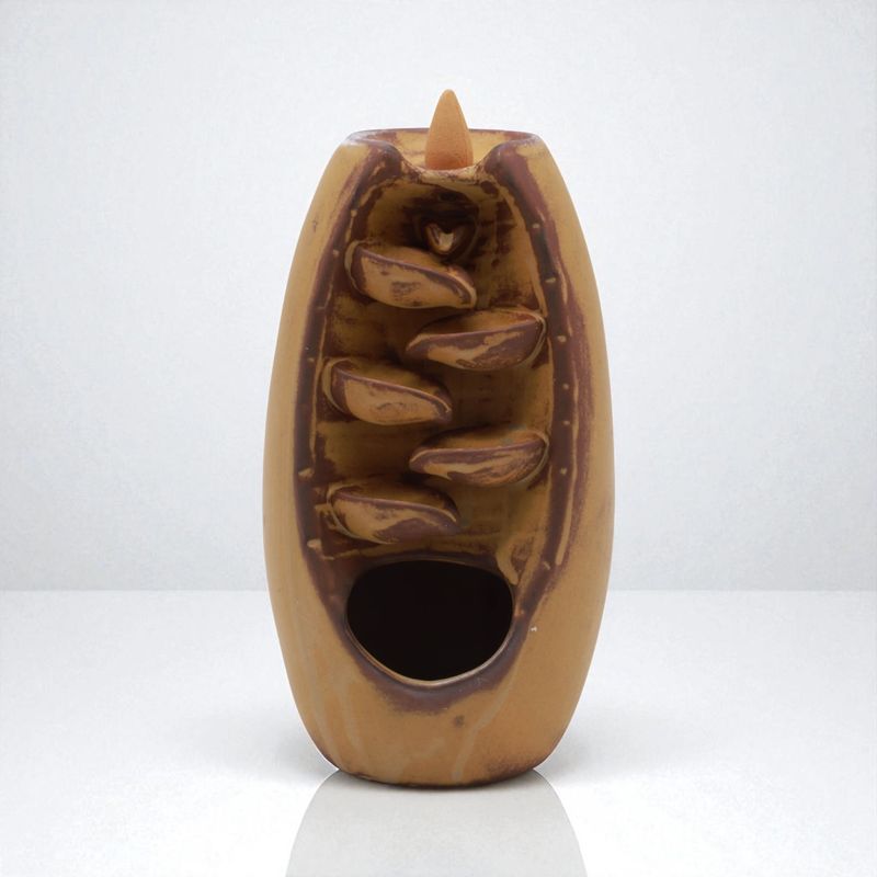 FONTANA DI RIFLUSSO A CASCATA MARRONE 20 CM