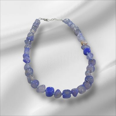 COLLANA QUARZO  SFUMATURE BLU