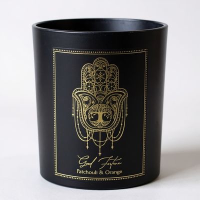 CANDELA D&#39;INTENTI GOOD FORTUNE IN VETRO