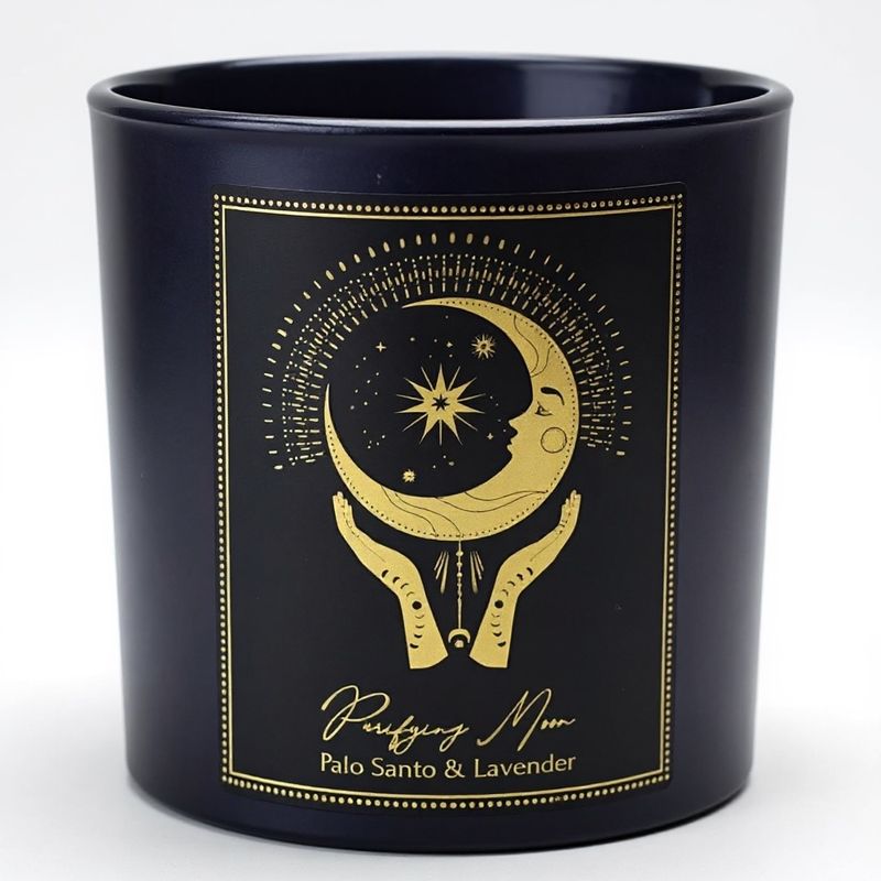 CANDELA D&#39;INTENTI PURIFYING MOON IN VETRO