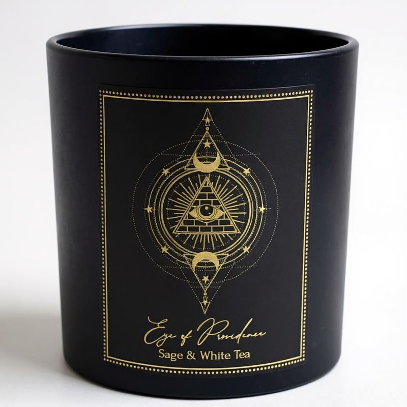 CANDELA D&#39;INTENTI EYE OF PROVIDENCE IN VETRO