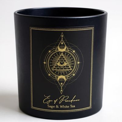 CANDELA D&#39;INTENTI EYE OF PROVIDENCE IN VETRO