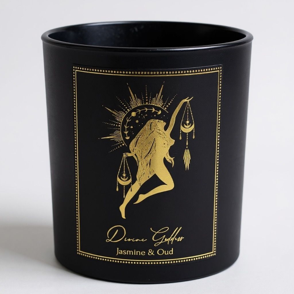 CANDELA D&#39;INTENTI DIVINE GODDESS IN VETRO