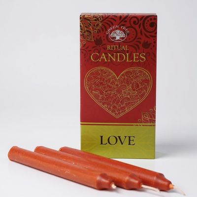 CANDELE RITUALI DELL’ AMORE ROSSE 10 PEZZI