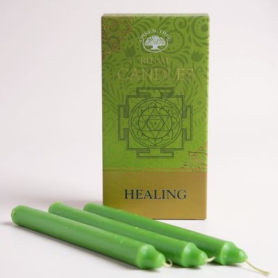 CANDELE RITUALI CURATIVE VERDI 10 PEZZI
