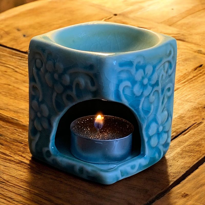 BRUCIATORE PER ESSENZE RUSTICO TURCHESE