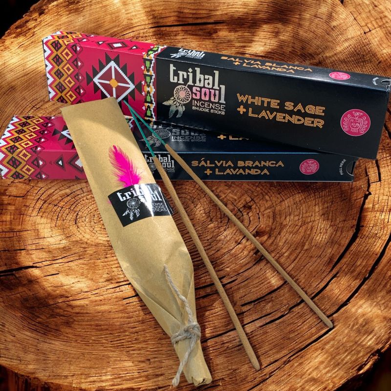 BASTONCINI INCENSO TRIBAL SOUL SALVIA BIANCA E LAVANDA BASTONCINI INCENSO TRIBAL SOUL SALVIA BIANCA E LAVANDA