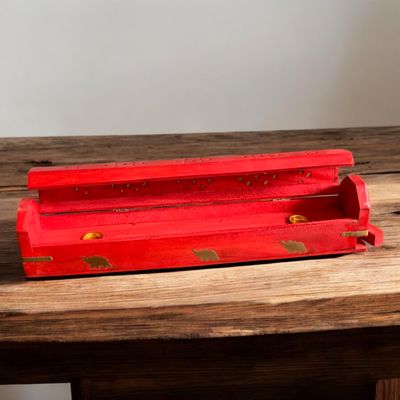 BRUCIATORI  PER INCENSO A CASSETTA ROSSO