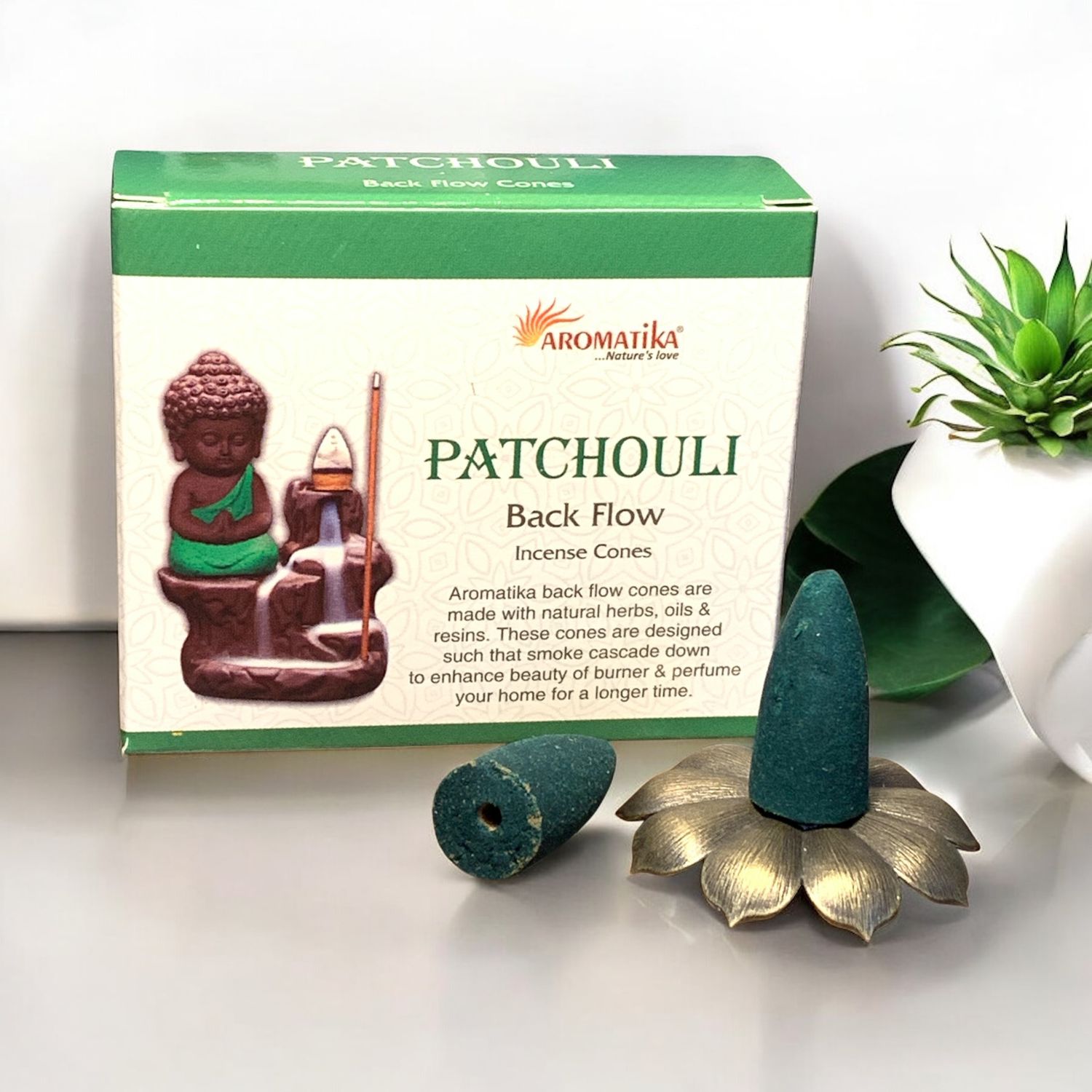 CONI DI  INCENSO BACKFLOW  AROMATIKA PATCHOULI