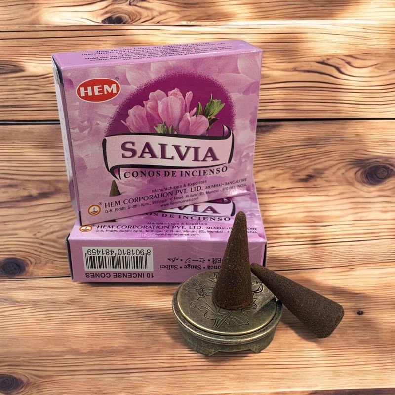 CONI DI INCENSO HEM SALVIA BIANCA CONI DI INCENSO HEM SALVIA BIANCA