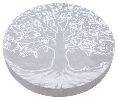 SELENITE ​DISCO INCISO ALBERO DELLA VITA