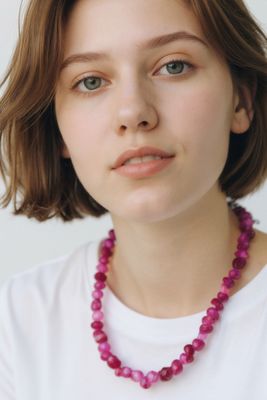 COLLANA QUARZO FUCSIA
