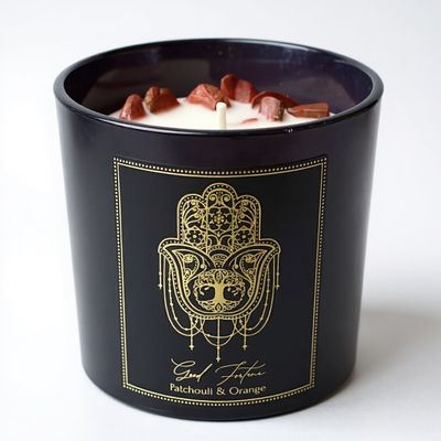 CANDELA D'INTENTI GOOD FORTUNE IN VETRO