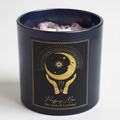 CANDELA D'INTENTI PURIFYING MOON IN VETRO