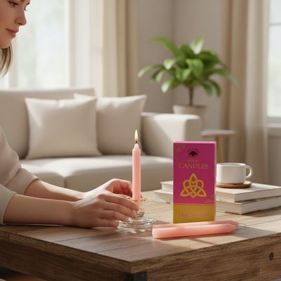CANDELE RITUALI DELL’AMICIZIA ROSA 10 PEZZI