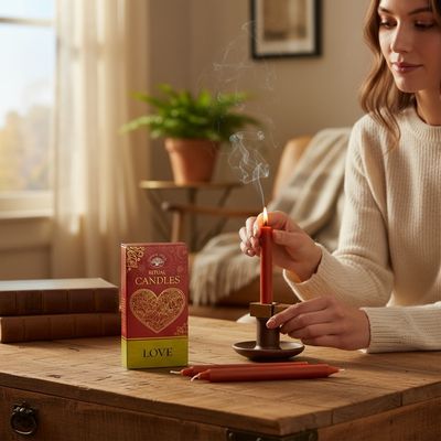 CANDELE RITUALI DELL’ AMORE ROSSE 10 PEZZI
