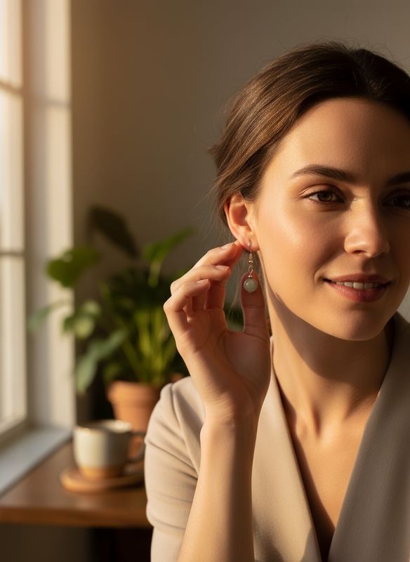 AVENTURINE BALL EARRINGS
