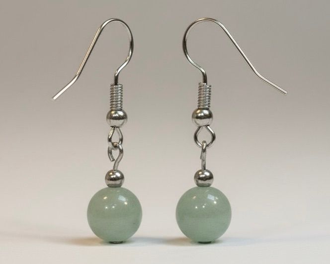 AVENTURINE BALL EARRINGS