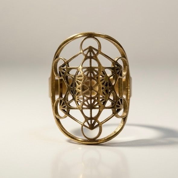 ANELLO GEOMETRIA SACRA METATRON COLOR ORO