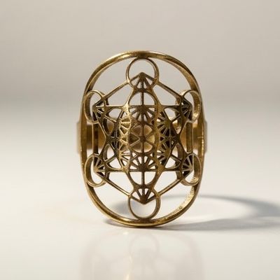 ANELLO GEOMETRIA SACRA METATRON COLOR ORO