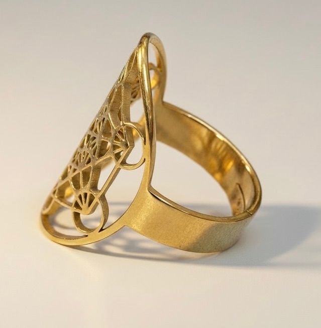 ANELLO GEOMETRIA SACRA METATRON COLOR ORO
