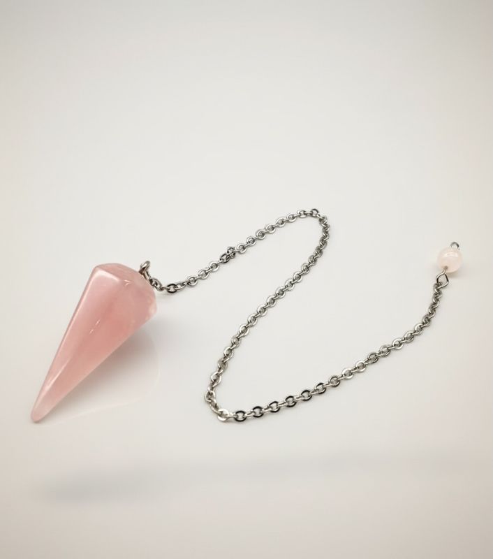 PENDOLO IN QUARZO ROSA