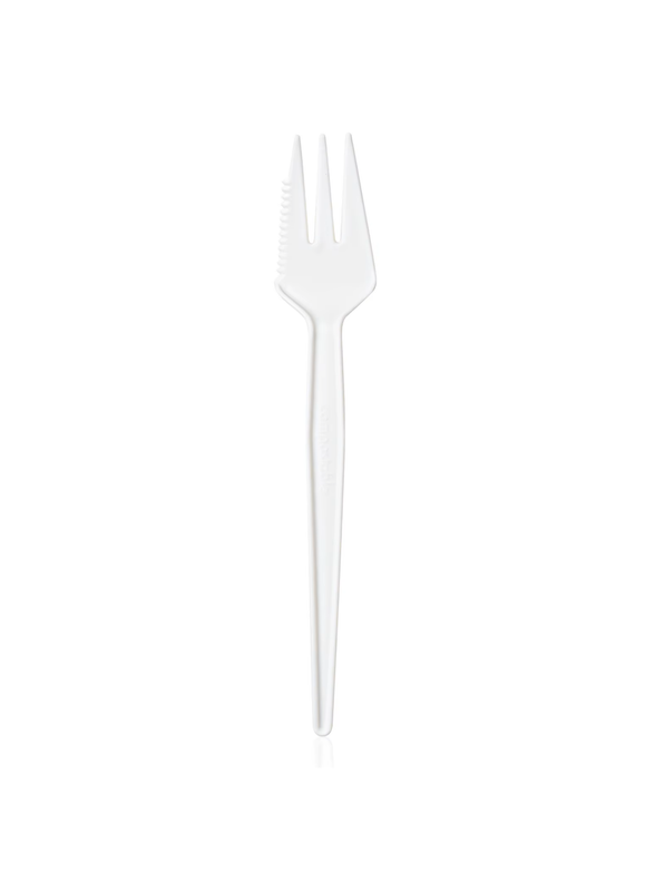 Snackvork met snijrand 14cm Wit - 2000st