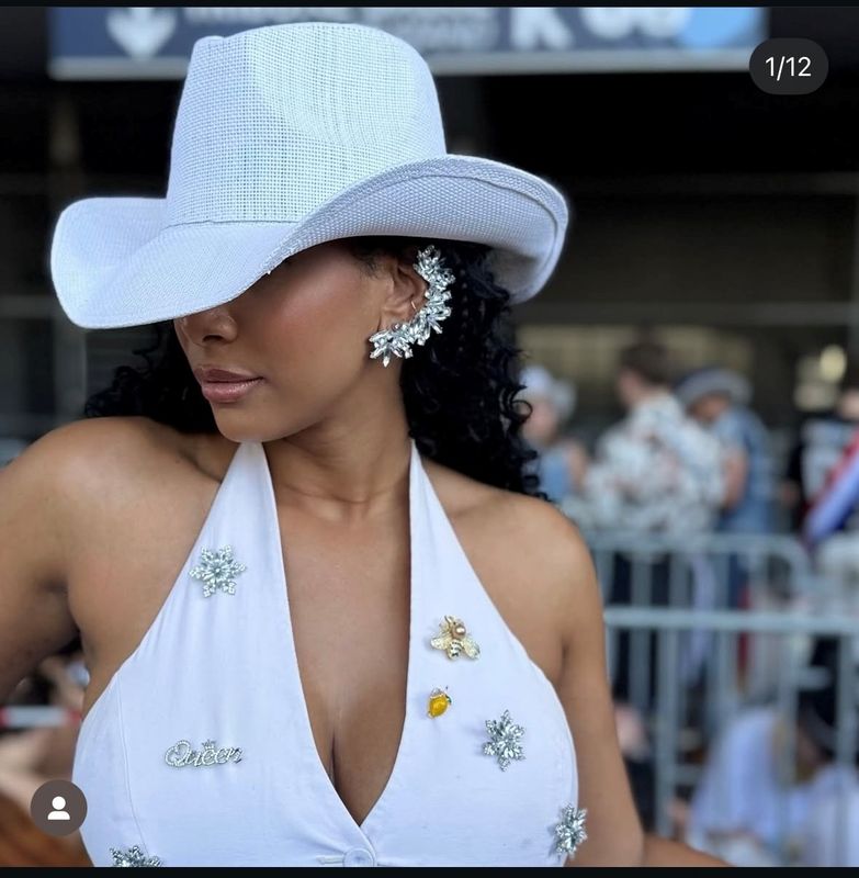 Cowboy paille blanc