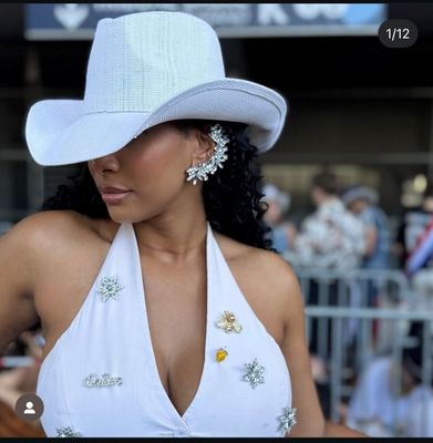 Cowboy paille blanc