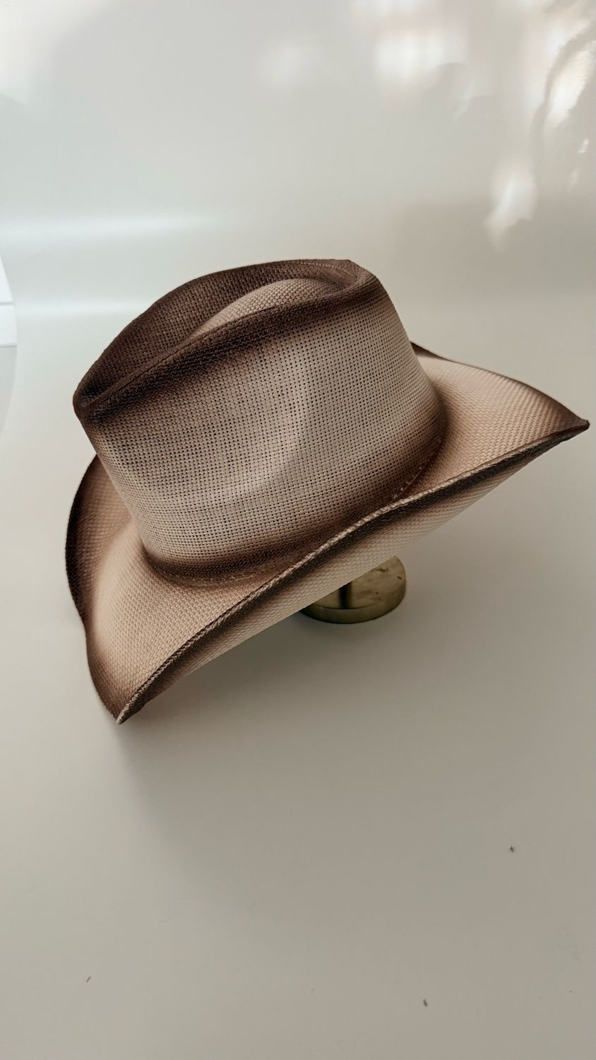 Chapeau cow boy - dégradé marron fumé