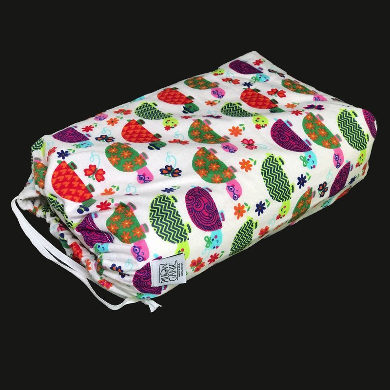 Compact Soft PILLOWGANIC Pillow with Cotton Flannel Case