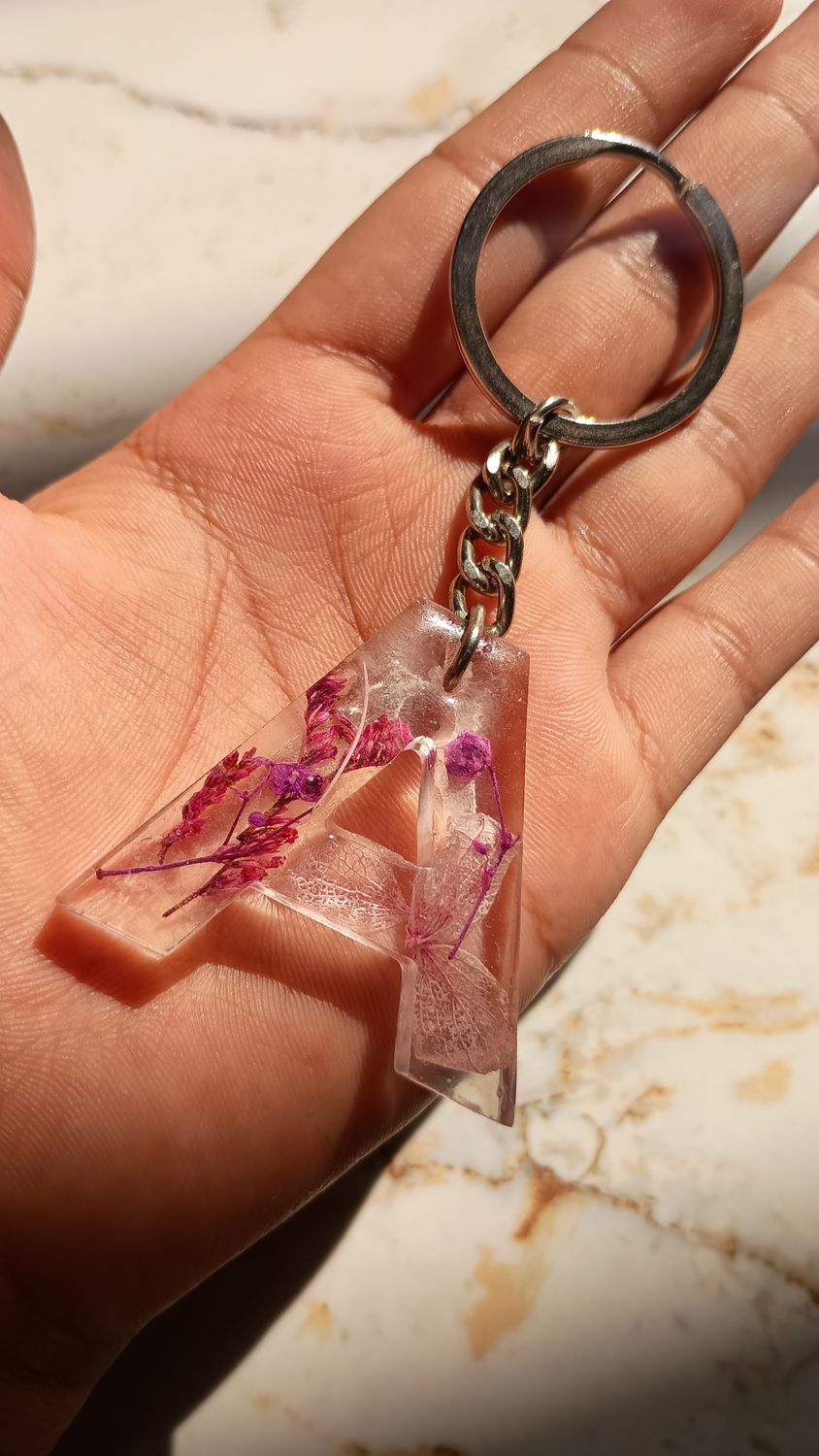 Resin Keychains letter &#39;A&#39;