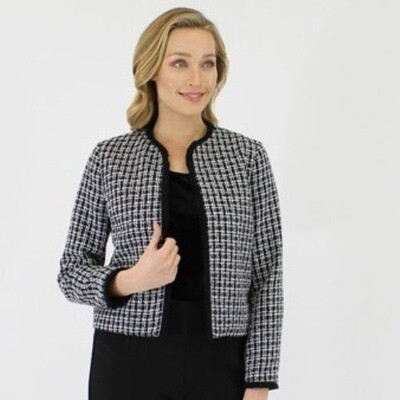 Short Edge to Edge Textured Jacket Short Edge to Edge Textured Jacket