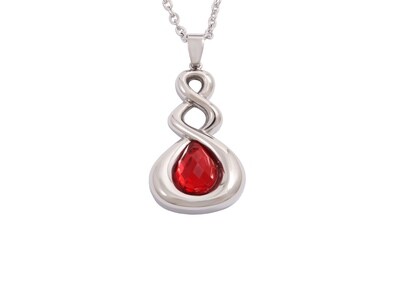 Small Red Stainless Steel Pendant