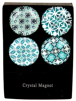 Set of 4 Moroccan Glass Magnets