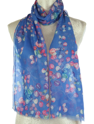 Blue Small Floral Scarf