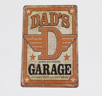 Dads Garage Tin Sign