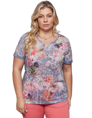 Mauve Muted Floral Top