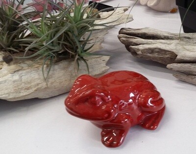 Red Ceramic Frog