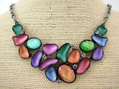 Colourful Enamel/Resin Bead Necklace