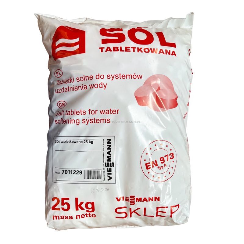 Sól tabletkowana Viessmann 25kg do stacji uzdatniana wody