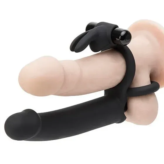 Vibrating Rabbit Double Penetration Strap-On
