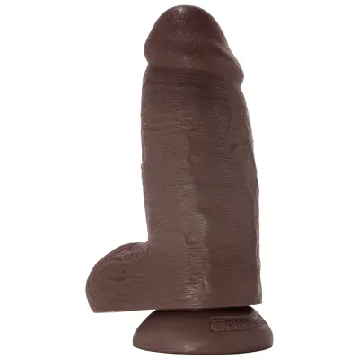 9 inch Chubby Cock Dildo in Chocolate