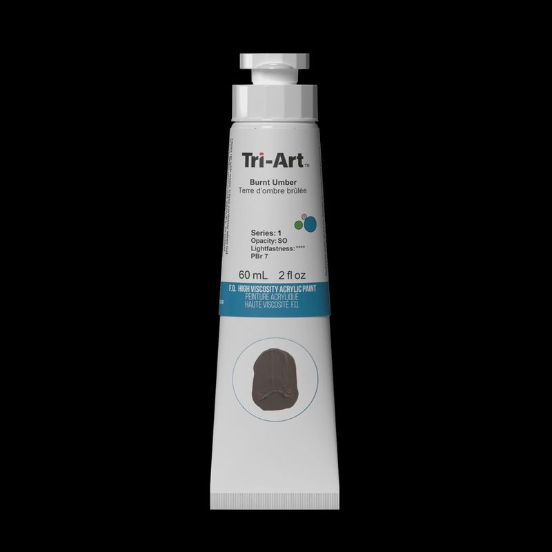 Tri-Art High Viscosity Acrylic Burnt Umber 60ml