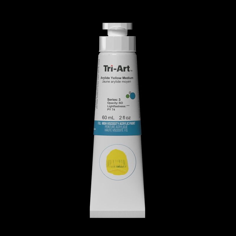 Tri-Art High Viscosity Acrylic Arylide Yellow Medium 60ml