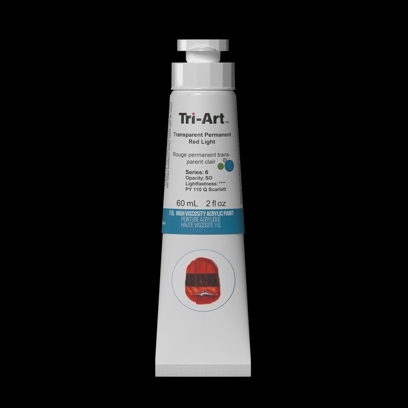 Tri-Art High Viscosity Acrylic Trans Permanent Red Light 60ml